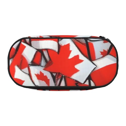CADREWY Federmäppchen mit kanadischer Flagge, mit Reißverschluss, für den täglichen Gebrauch, bietet Platz für alle wichtigen Schreibwaren von CADREWY