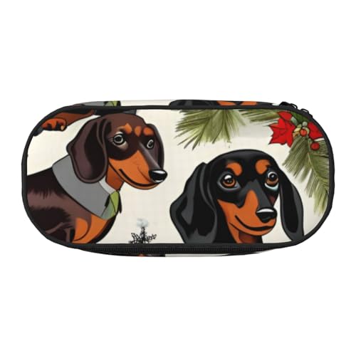 CADREWY Federmäppchen mit niedlichem Corgi-Druck, mit Reißverschluss, für den täglichen Gebrauch, bietet Platz für alle wichtigen Schreibwaren von CADREWY