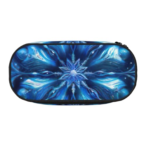 CADREWY Federmäppchen mit weihnachtlichem Schneeflocken-Motiv, mit Reißverschluss, für den täglichen Gebrauch, für alle wichtigen Schreibwaren von CADREWY