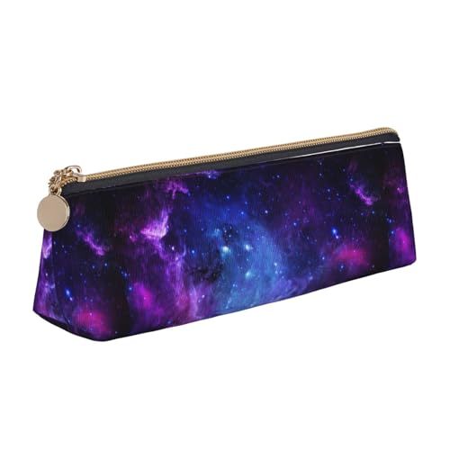 CADREWY Galaxy. Bedrucktes schlankes Federmäppchen, großes Fassungsvermögen, 21,6 x 5,6 x 6,1 cm, dreieckiger Stifthalter mit Reißverschluss von CADREWY