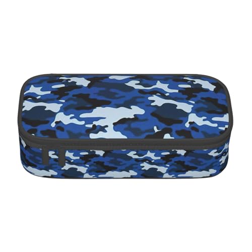 CADREWY Geräumiges Federmäppchen mit Camouflage-Muster, 21,6 x 5,1 x 9,4 cm, funktionale Aufbewahrung für Büro und Make-up von CADREWY