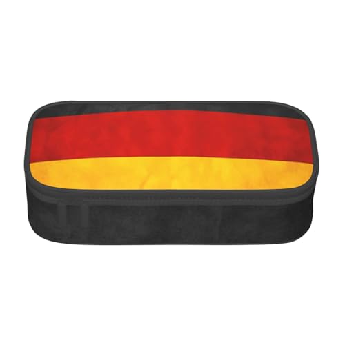 CADREWY Geräumiges Federmäppchen mit Deutschland-Flagge, 21,6 x 5,1 x 9,4 cm, funktionale Aufbewahrung für Büro und Make-up von CADREWY