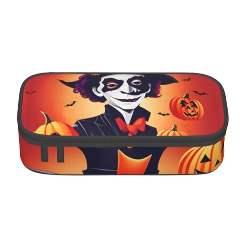 CADREWY Happy Halloween Federmäppchen, 21,6 x 5,1 x 9,4 cm, funktionale Aufbewahrung für Büro und Make-up von CADREWY