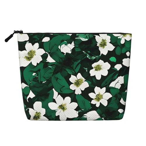 CADREWY Hunter Kulturbeutel mit Blumenmuster, einlagig, Make-up-Tasche, Reise-Kosmetik-Organizer, Arbeitstasche, Essentials, Schwarz, Einheitsgröße von CADREWY
