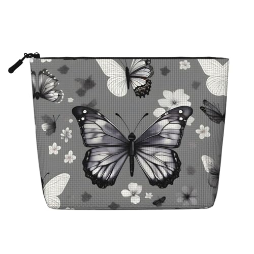 CADREWY Kulturbeutel, einlagig, Make-up-Tasche, Reise-Kosmetik-Organizer, Arbeitstasche, Essentials, Schwarz, Einheitsgröße von CADREWY