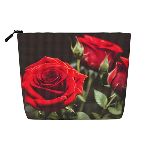 CADREWY Kulturbeutel, einlagig, Make-up-Tasche, Reise-Kosmetik-Organizer, Arbeitstasche, Essentials, schwarz, Einheitsgröße von CADREWY