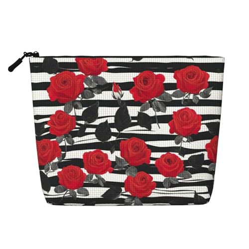 CADREWY Kulturbeutel, einlagig, Make-up-Tasche, Reise-Kosmetik-Organizer, Arbeitstasche, Schwarz, Einheitsgröße von CADREWY