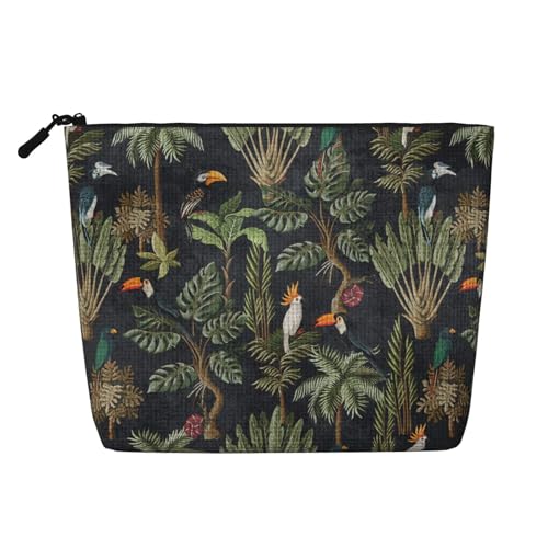 CADREWY Kulturbeutel mit Aquarell-Kaktusdruck, einlagig, Make-up-Tasche, Reise-Kosmetik-Organizer, Arbeitstasche von CADREWY