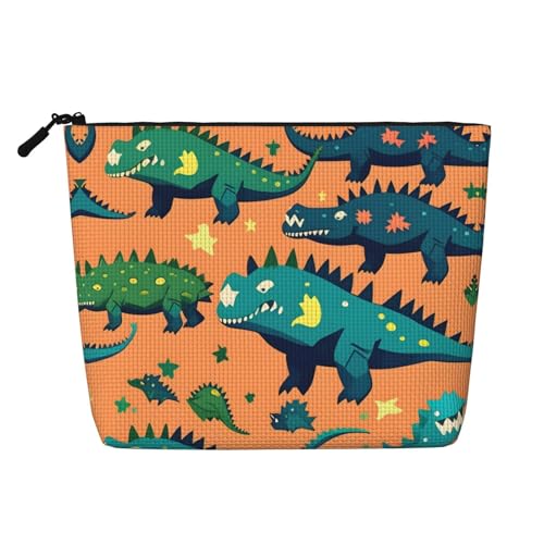CADREWY Kulturbeutel mit Dinosaurier-Druck, einlagig, Make-up-Tasche, Reise-Kosmetik-Organizer, Arbeitstasche von CADREWY