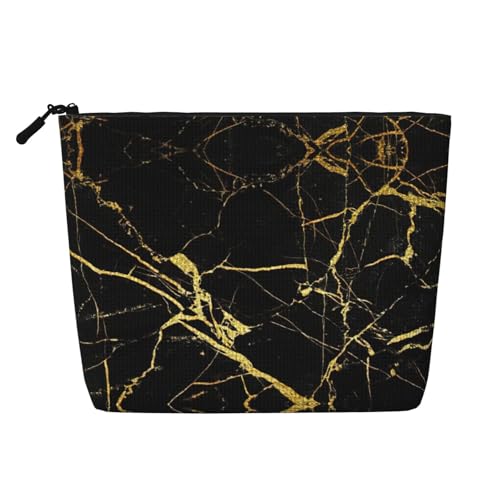 CADREWY Kulturbeutel mit Marmor-Druck, einlagig, Make-up-Tasche, Reise-Kosmetik-Organizer, Arbeitstasche von CADREWY