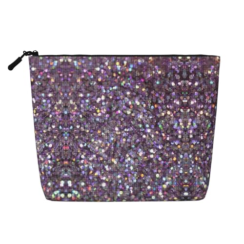 CADREWY Kulturbeutel mit Paillettenmuster, einlagig, Make-up-Tasche, Reise-Kosmetik-Organizer, Arbeitstasche Essentials, Schwarz, Einheitsgröße von CADREWY