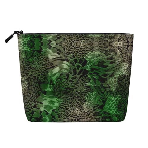 CADREWY Kulturbeutel mit Schlangen-Aufdruck, einlagig, Make-up-Tasche, Reise-Kosmetik-Organizer, Arbeitstasche Essentials, Schwarz, Einheitsgröße von CADREWY