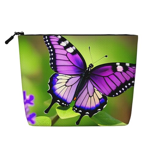 CADREWY Kulturbeutel mit Schmetterlingsmotiv, einlagig, Make-up-Tasche, Reise-Kosmetik-Organizer, Arbeitstasche von CADREWY