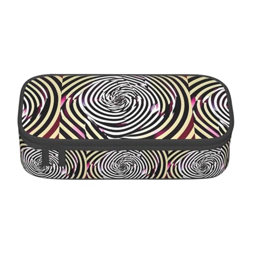 CADREWY Spiral-Federmäppchen mit optischer Täuschung, 21,6 x 5,1 x 9,4 cm, funktionale Aufbewahrung für Büro und Make-up von CADREWY