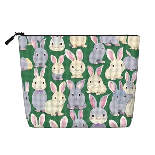 CADREWY many Bunny Kulturbeutel, einlagig, Make-up-Tasche, Reise-Kosmetik-Organizer, Arbeitstasche von CADREWY