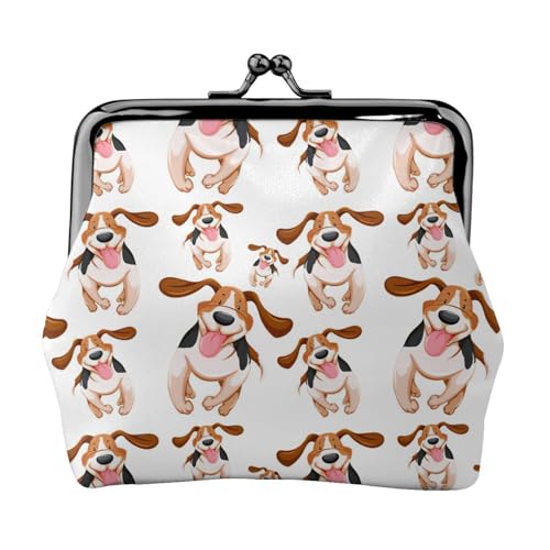 Cartoon-Mops-Druck, tragbare Damen-Münzgeldbörse, niedlich, Mini-Reißverschluss-Geldbörse mit Kuss-Lock-Kreditkarten von CADREWY