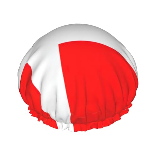 Dänemark-Duschhaube mit dänischer Flagge, leichter Hut, geeignet für Frauen mit langen Haaren, weicher Duschhut von CADREWY