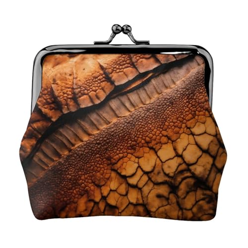 Dinosaurier-Muster, tragbar, Damen, Münzbörse, niedlich, Mini-Reißverschluss, mit Kussverschluss, Kreditkarten, Schwarz, Einheitsgröße von CADREWY