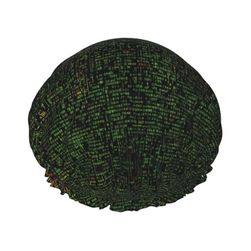 Duschhaube mit Mathe-Formel-Druck, leicht, geeignet für Frauen mit langen Haaren, weicher Duschhut von CADREWY