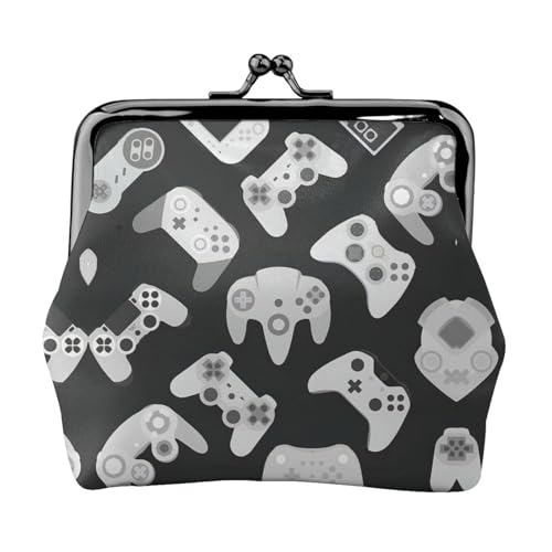 Game Controller Print Portable Women Coin Purse Cute Mini Zipper Wallet with Kiss Lock Credit Cards von CADREWY