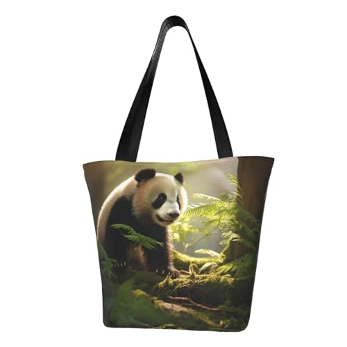 Kleine Umhängetasche mit Panda-Druck, bequeme Sommer-Handtasche, Reisen, Strand, Arbeit, täglicher Gebrauch, vielseitiges Tragen von CADREWY