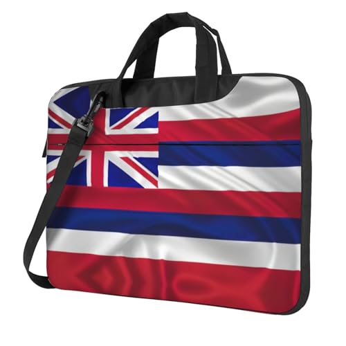 Laptoptasche, Motiv: Flagge von Hawaii, amerikanischer Druck, vielseitige Taschen, Computertasche, weich, für Damen und Herren, einzigartig von CADREWY