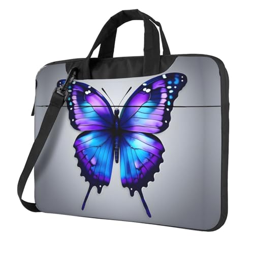 Laptoptasche, vielseitig, weich, für Damen und Herren, Blau / Violett von CADREWY