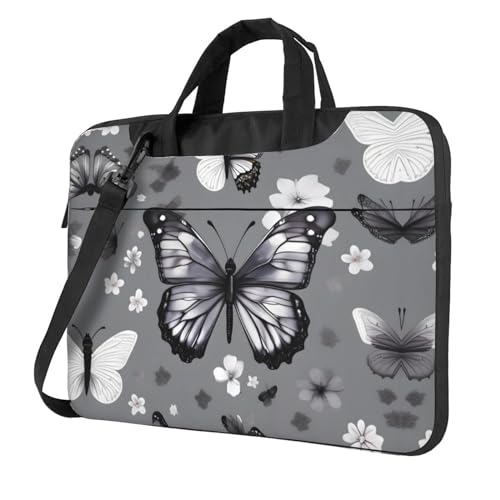 Laptoptasche, vielseitig, weich, für Damen und Herren, Grau / Blaugrün, Schwarz, 13 inch von CADREWY