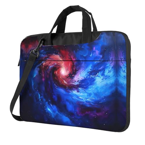 Laptoptasche, vielseitig, weich, für Damen und Herren, Rot / Blau, Schwarz, 13 inch von CADREWY