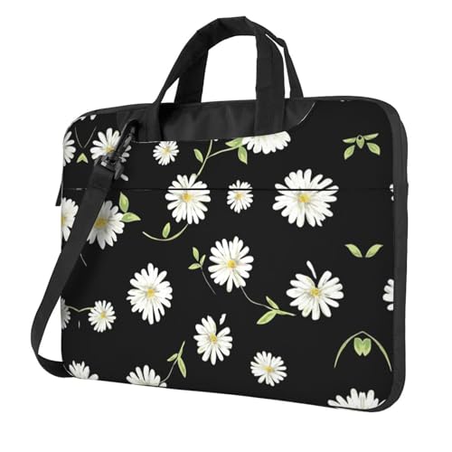 Laptoptasche, vielseitig, weich, für Damen und Herren, mit Gänseblümchen-Aufdruck von CADREWY