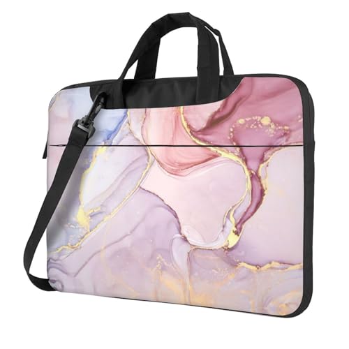 Laptoptasche, vielseitig einsetzbar, weich, für Damen und Herren, Violett und goldfarben von CADREWY