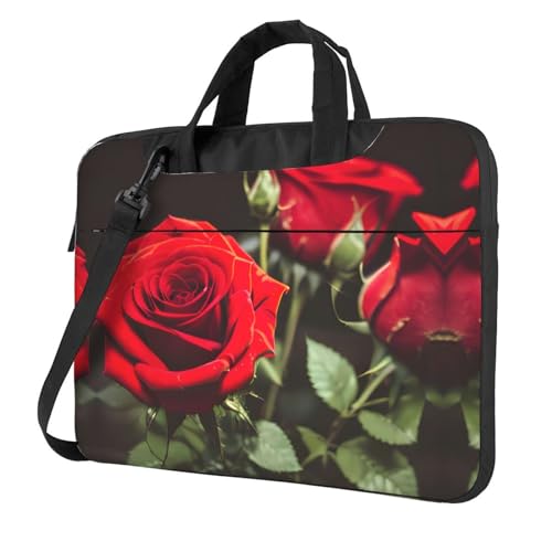 Laptoptasche, vielseitige Tasche, Computertasche, weich, für Damen und Herren, Weinrot und Rot von CADREWY