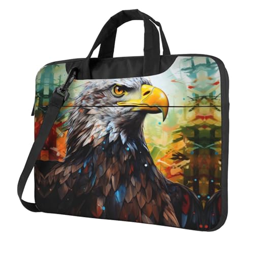 Laptoptasche mit Adler-Druck, vielseitige Taschen, Computertasche, weich, für Damen und Herren von CADREWY