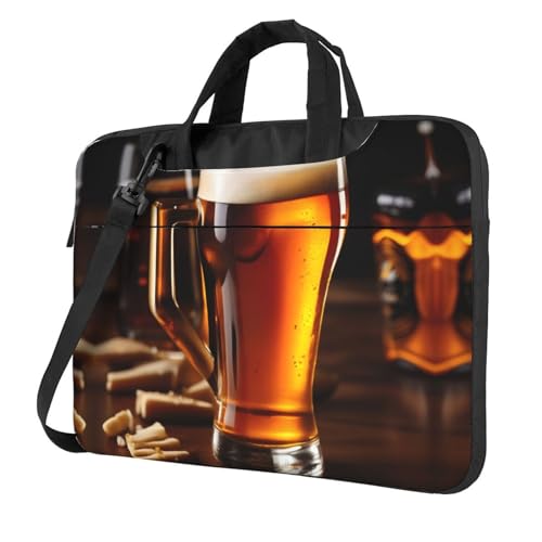 Laptoptasche mit Bierdruck, vielseitige Taschen, Computertasche, weich, für Damen und Herren von CADREWY