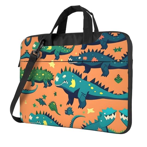 Laptoptasche mit Dinosaurier-Druck, vielseitige Taschen, Computertasche, weich, für Damen und Herren von CADREWY
