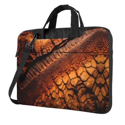 Laptoptasche mit Dinosaurier-Muster, vielseitig einsetzbar, weich, für Damen und Herren, Schwarz, 15.6 inch von CADREWY