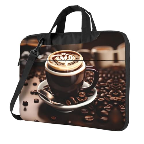 Laptoptasche mit Kaffeebohnenaufdruck, vielseitige Taschen, Computertasche, weich, für Damen und Herren, einzigartig von CADREWY
