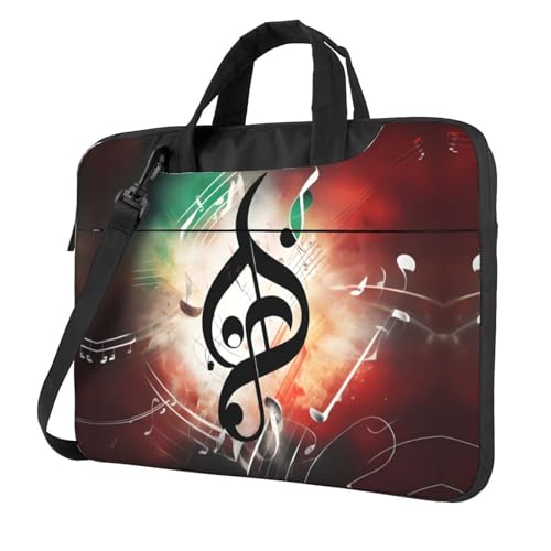 Laptoptasche mit Musiknoten-Aufdruck, vielseitige Taschen, Computertasche, weich, für Damen und Herren von CADREWY