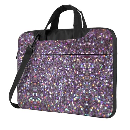 Laptoptasche mit Paillettenmuster, vielseitig einsetzbar, weich, für Damen und Herren, Schwarz, 13 inch von CADREWY