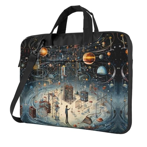 Laptoptasche mit Physik-Druck, vielseitige Taschen, Computertasche, weich, für Damen und Herren von CADREWY