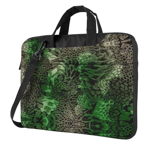 Laptoptasche mit Schlangenmuster, vielseitige Taschen, Computertasche, weich, für Damen und Herren, einzigartig, Schwarz, 13 inch von CADREWY