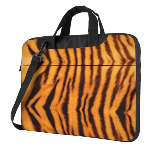 Laptoptasche mit Tiger-Streifenmuster, vielseitige Taschen, Computertasche, weich, für Damen und Herren von CADREWY
