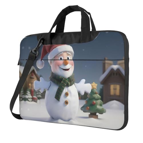 Laptoptasche mit Weihnachtsmann-Motiv, vielseitig einsetzbar, weich, für Damen und Herren von CADREWY