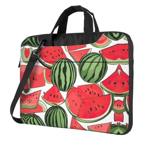 Laptoptasche mit rotem Wassermelonen-Druck, vielseitige Taschen, Computertasche, weich, für Damen und Herren von CADREWY