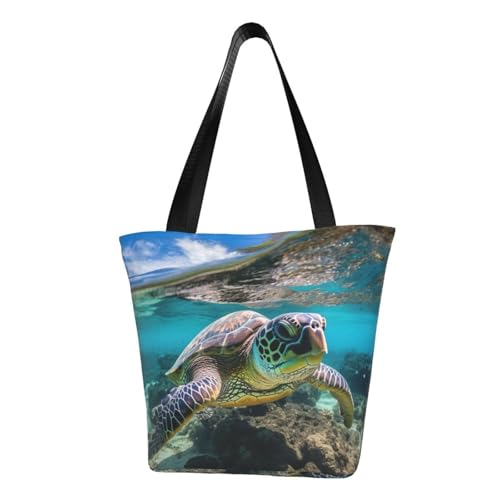 Lord Howe Island Sea Turtle Print Bequeme Schultertasche Sommer Handtasche Reise Strand Arbeit Alltag Vielseitig Tragen von CADREWY