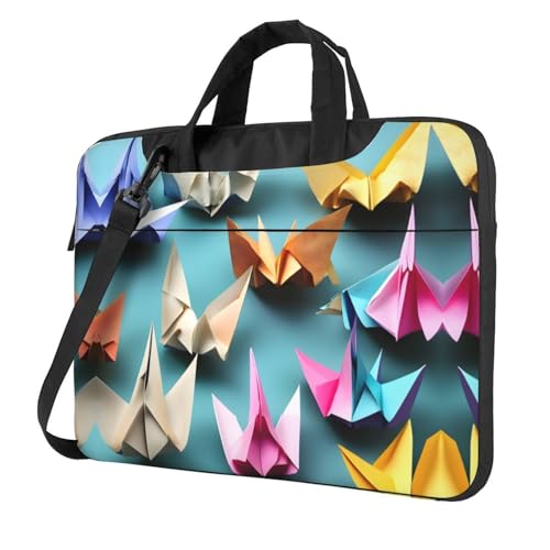 Origami-Papierkranich-Druck, schützende Laptoptasche, vielseitige Taschen, Computertasche, weich, für Damen und Herren, einzigartig von CADREWY