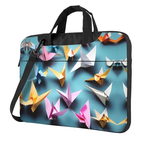 Origami-Papierkranich-Druck, schützende Laptoptasche, vielseitige Taschen, Computertasche, weich, für Damen und Herren, einzigartig von CADREWY
