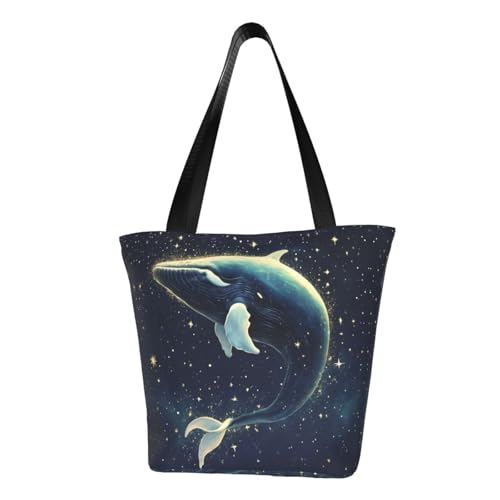 Robbenwal-Oktopus-Fisch-Druck, bequeme Umhängetasche, Sommerhandtasche, Reisen, Strand, Arbeit, täglicher Gebrauch, vielseitig tragbar von CADREWY