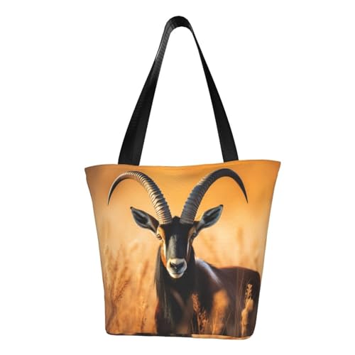 Sable Antelope Print Bequeme Schultertasche Sommer Handtasche Reise Strand Arbeit Alltag Vielseitig Tragen von CADREWY