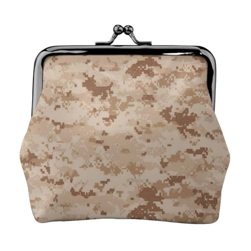 Textur-Hintergrund in braunem Druck, tragbare Damen-Münzgeldbörse, niedlich, Mini-Reißverschluss, Geldbörse mit Kussverschluss, Kreditkarten, Schwarz, Einheitsgröße von CADREWY